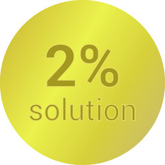 2% solution. Vector illustration isolated on white.
