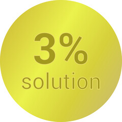 3% solution. Vector illustration isolated on white.