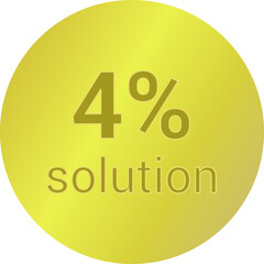 4% solution. Vector illustration isolated on white.