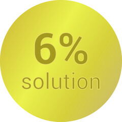 6% solution. Vector illustration isolated on white.