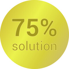 75% solution. Vector illustration isolated on white.