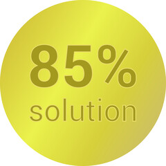 1% solution. Vector illustration isolated on white.