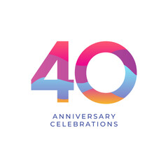 40 year anniversary design template. vector template illustration