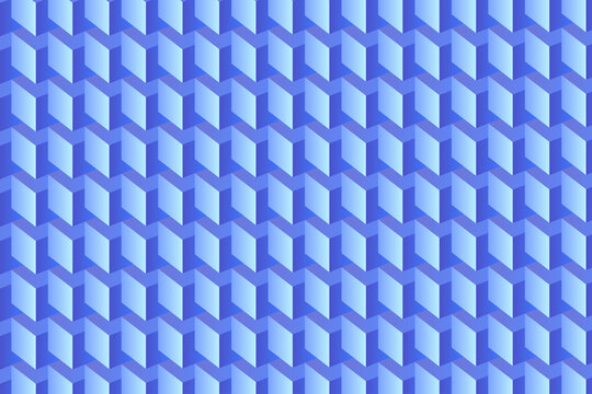 Blue Boxes, Repeating Pattern, Bricks, Cubes, Blocks, 3D Rendering, Isometric Projection Wallpaper.