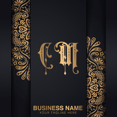 CM Initial logo | initial based abstract modern minimal creative logo, vector template image. luxury logotype logo, real estate homie logo. typography logo. initials logo.