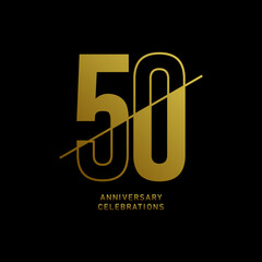 50 year anniversary design template. vector template illustration