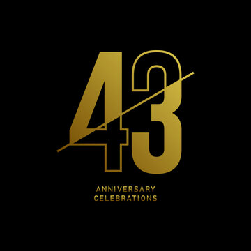 43 year anniversary design template. vector template illustration
