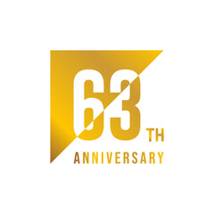 63 year anniversary design template. vector template illustration