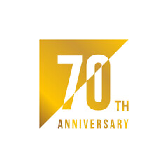 70 year anniversary design template. vector template illustration