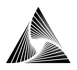 Abstract geometric silhouette deepening triangle