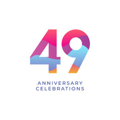 49 year anniversary design template. vector template illustration