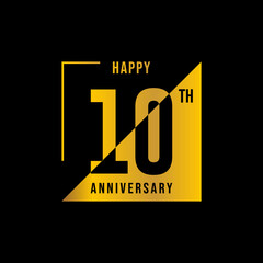 10 year anniversary design template. vector template illustration