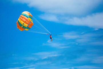 Parachute, People at beach Zihuatanejo Playa las Gatas
