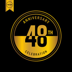 48 year anniversary design template. vector template illustration