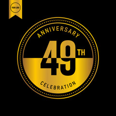 49 year anniversary design template. vector template illustration