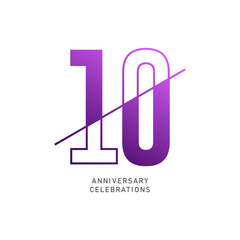 10 year anniversary design template. vector template illustration