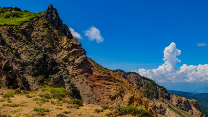 磐梯山　夏　天狗岩