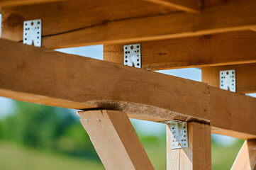 Wooden canopy ceiling frame