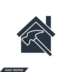 Fototapeta na wymiar renovation icon logo vector illustration. home repair symbol template for graphic and web design collection