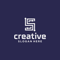 s creative logos minimalist trendy shape letter s logos simple creative geometric sign logos