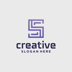 s creative logos minimalist trendy shape letter s logos simple creative geometric sign logos