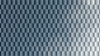 Blue white metal square tile wall (3D Rendering)
