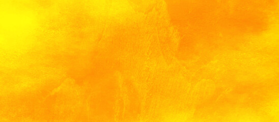 Abstract decorative and bright orange or yellow background with paint, bright and shinny yellow or orange watercolor shades grunge background with space, yellow or orange background for any design.