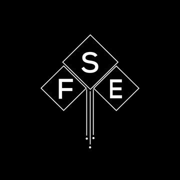 FSE letter logo design with white background in illustrator, FSE vector logo modern alphabet font overlap style.
