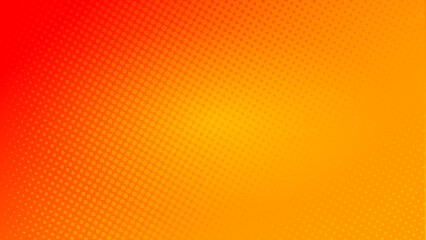 Red and orange pop art retro comic background with halftone dots