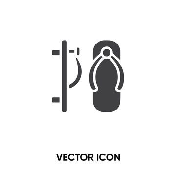 Geta vector icon . Modern, simple flat vector illustration for website or mobile app. Sandal symbol, logo illustration. Pixel perfect vector graphics	