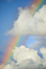 clouds and rainbow photography with long-focus optics