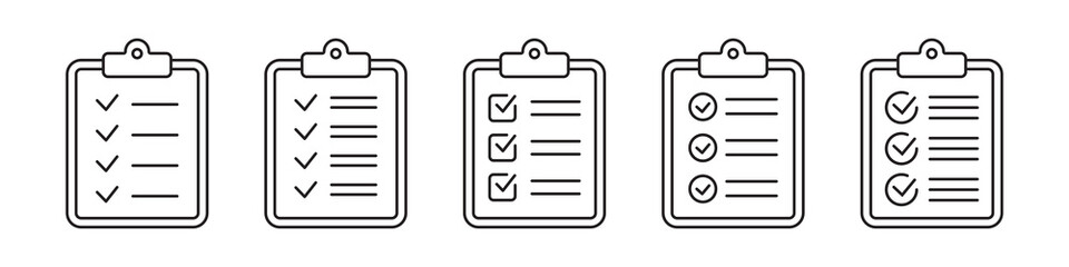 Clipboard line icon. Checklist sign symbol for web site and app design.