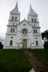 Fototapeta na wymiar Church of God's Providence in the village of Slobodka, Belarus