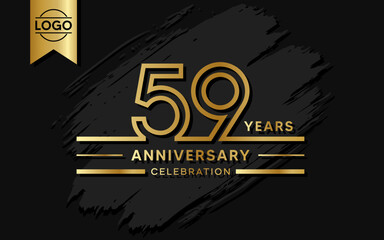 59 year anniversary celebration design template. vector template illustration