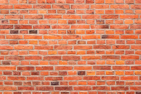 Full frame background image of a red brick wall