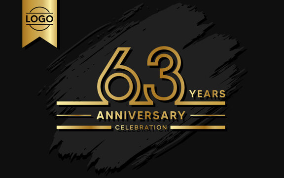 63 year anniversary celebration design template. vector template illustration