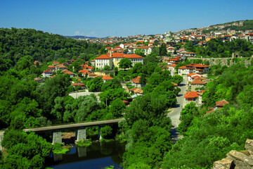 Obraz premium View of the city of Veliko Tarnovo. Bulgaria