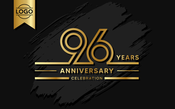 96 year anniversary celebration design template. vector template illustration