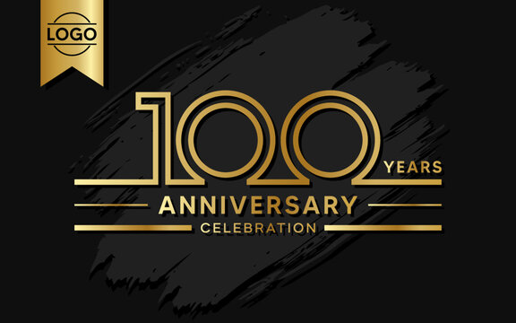 100 year anniversary celebration design template. vector template illustration