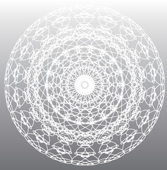 白い円形レースのイラスト素材　ベクターデータ