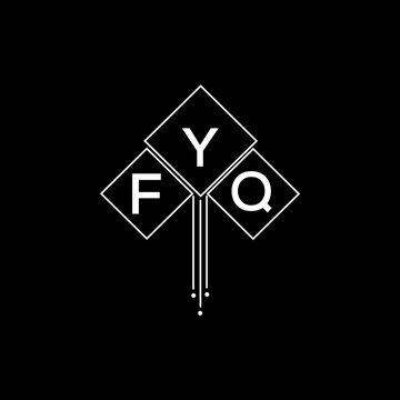 FYQ letter logo design with white background in illustrator, FYQ vector logo modern alphabet font overlap style.
