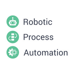 RPA vector acronym concept of robotic process automation