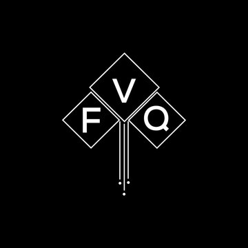FVQ letter logo design with white background in illustrator, FVQ vector logo modern alphabet font overlap style.
