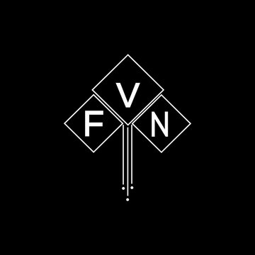 FVN letter logo design with white background in illustrator, FVN vector logo modern alphabet font overlap style.
