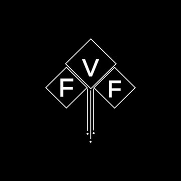 FVF letter logo design with white background in illustrator, FVF vector logo modern alphabet font overlap style.

