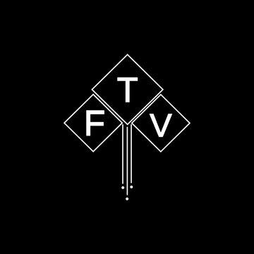 FTV letter logo design with white background in illustrator, FTV vector logo modern alphabet font overlap style.
