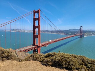 Golden Gate bridge from Battery Point, Marin Headlands, California