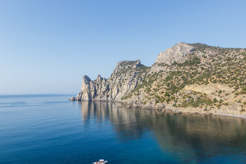 View of the rocks of the Black Sea from the Golitsyn trail