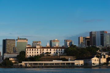 Rio de Janeiro Downtown Skyline With Benedictine Monastery in Front