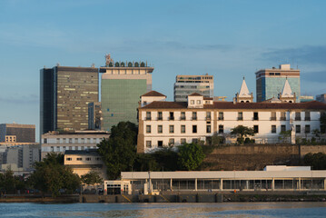 Fototapeta premium Rio de Janeiro Downtown Skyline With Benedictine Monastery in Front